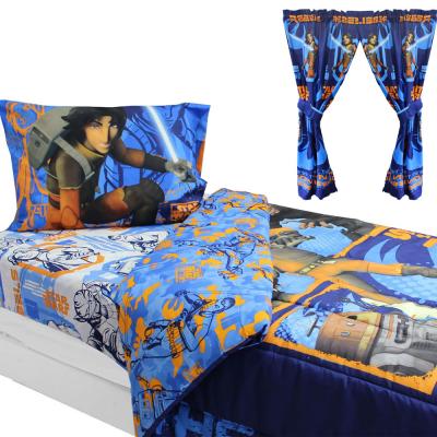 Star Wars Bedding and Curtains Rebels Fight Comforter Sheets and Window Panels with Tie-Backs