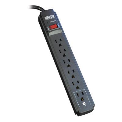 Surge 6 Outlet 15 Cord Black