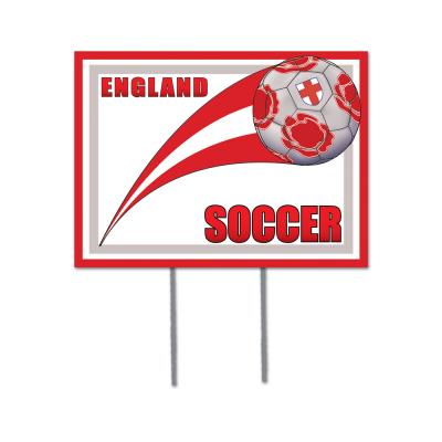 Plastic Yard Sign - England 12'' x 16''- Pack of 6