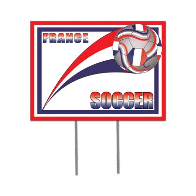 Plastic Yard Sign - France 12'' x 16''- Pack of 6