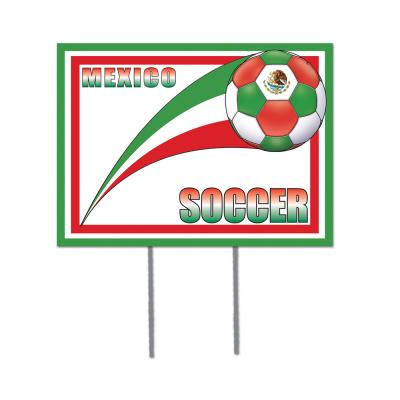 Plastic Yard Sign - Mexico 12'' x 16''- Pack of 6