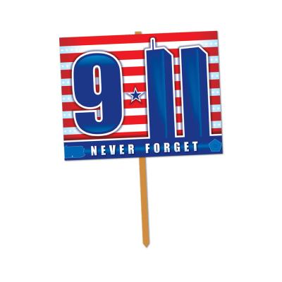 9/11 Yard Sign - 11'' x 14'' - Pack of 6