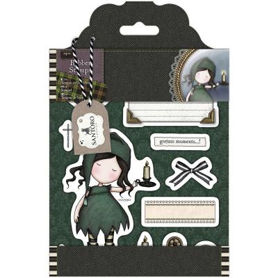 Santoros Gorjuss Tweed Rubber Stamps-Nightlight