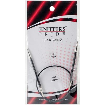 Knitters Pride-Karbonz Fixed Circular Needles 16'-Size 4/3.5mm