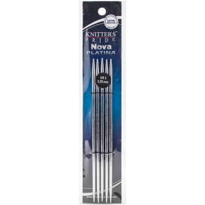 Knitters Pride-Nova Platina Double Pointed Needles 6'-Size 3/3.25mm