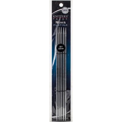 Knitters Pride-Nova Platina Double Pointed Needles 8'-Size 4/3.5mm