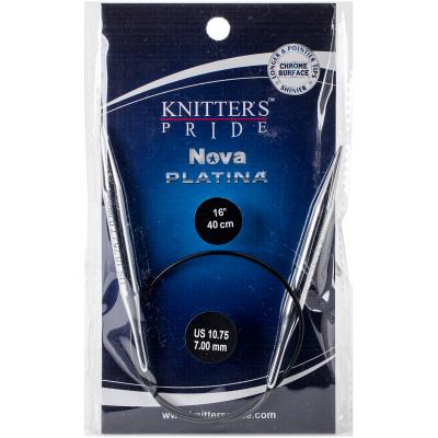 Knitters Pride-Nova Platina Fixed Circular Needles 16'-Size 10.75/7mm