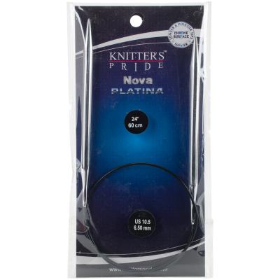 Knitters Pride-Nova Platina Fixed Circular Needles 24'-Size 10.5/6.5mm