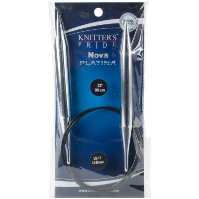 Knitters Pride-Nova Platina Fixed Circular Needles 32'-Size 17/12mm