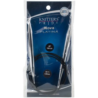 Knitters Pride-Nova Platina Fixed Circular Needles 40'-Size 13/9mm