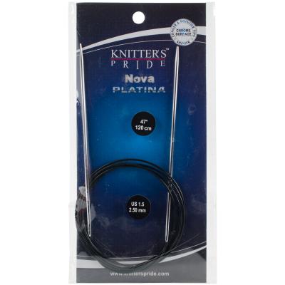 Knitters Pride-Nova Platina Fixed Circular Needles 47'-Size 1.5/2.5mm