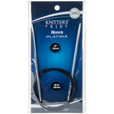 Knitters Pride-Nova Platina Fixed Circular Needles 47'-Size 2.5/3mm