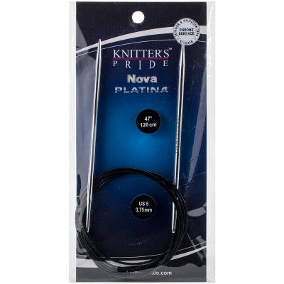Knitters Pride-Nova Platina Fixed Circular Needles 47'-Size 5/3.75mm