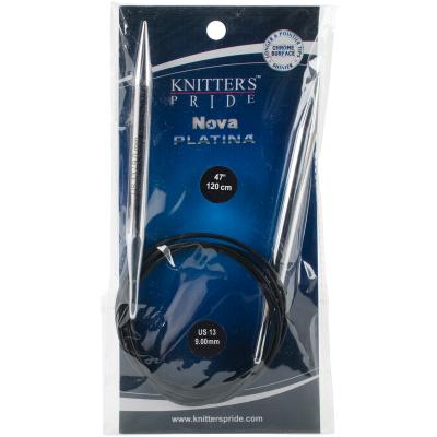 Knitters Pride-Nova Platina Fixed Circular Needles 47'-Size 13/9mm