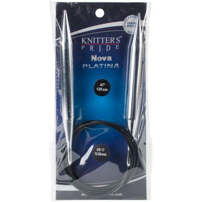 Knitters Pride-Nova Platina Fixed Circular Needles 47'-Size 17/12mm