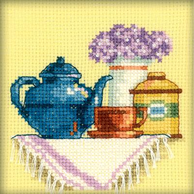 RTO Counted Cross Stitch Kit 4'X4'-A Cup Of Tea In The Morning (14 Count)