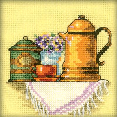 RTO Counted Cross Stitch Kit 4'X4'-Cup Of Coffee In The Morning (14 Count)