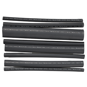 Ancor Adhesive Lined Heat Shrink Tubing - Assorted 8-Pack, 6', 20-2/0 AWG, Black
