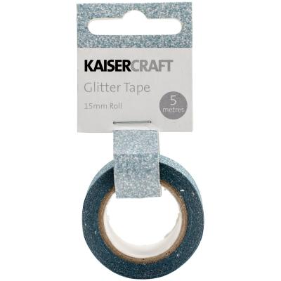 Kaisercraft Glitter Tape .5'X16.5-Ice Blue