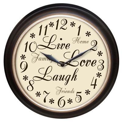 12' Live Love Laugh Wall Clock