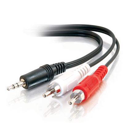 6 3.55mm M to 2 RCA M Y Cable
