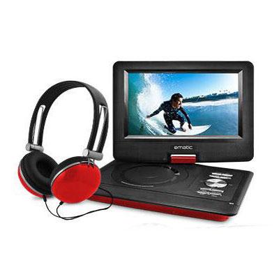 10' Port DVD Hdphn Bndl Red