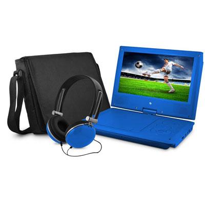 9' DVD Player Bundle Blue