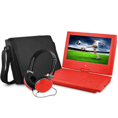 9' DVD Player Bundle Red