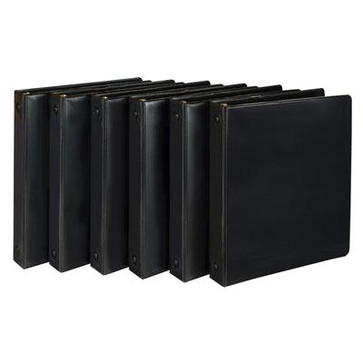 Economy View Binder 1' Blk 6pk