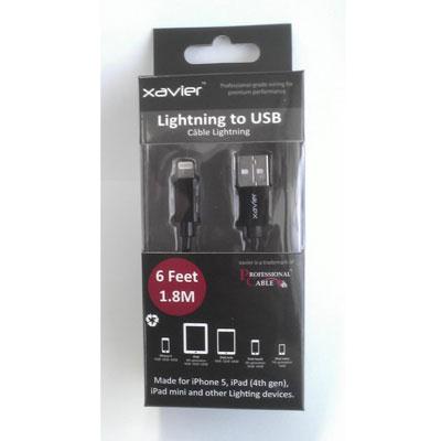 6 USB Lightning Cable Black