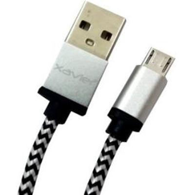 Silver Micro USB 6 Braid Wire