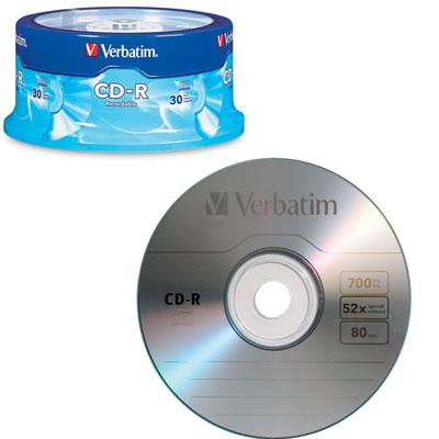 CD-R 80min 700MB 52X 30 pk
