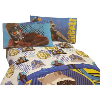 4pc Guardians Galaxy Full Sheets Rocket Blue Blaze Bedding