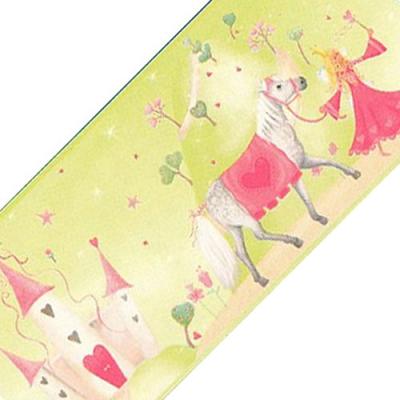 Green Fairy Princess Castle Prepasted Wall Border Roll