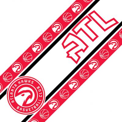 NBA Atlanta Hawks Wall Border Self-Stick Basketball Border