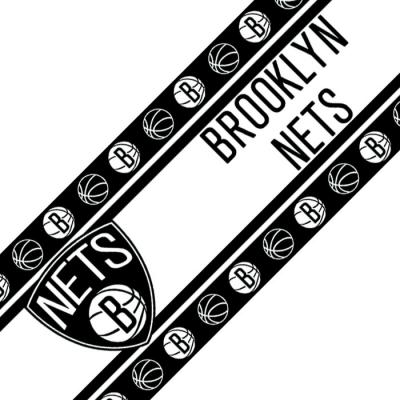 NBA Brooklyn Nets Wall Border Self-Stick Basketball Border