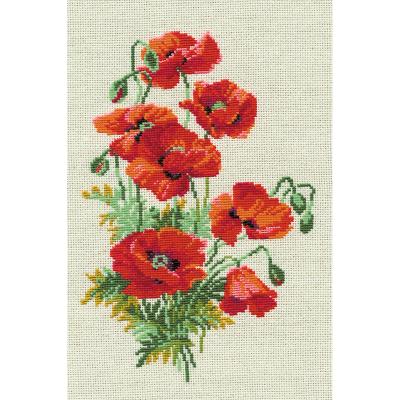 RIOLIS Counted Cross Stitch Kit 8.25'X11.75'-Wild Poppies (15 Count)