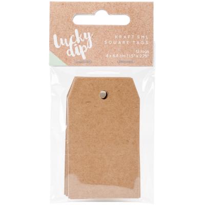Lucky Dip Kraft Tags 12/Pkg-Square 1.5'X2.75'