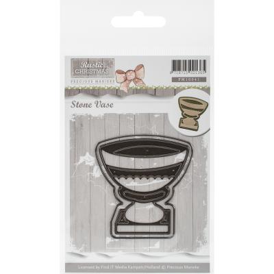 Find It Trading Precious Marieke Rustic Christmas Die-Stone Vase