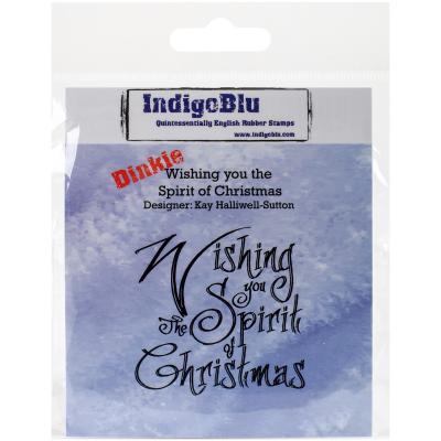 IndigoBlu Cling Mounted Stamp 3'X3'-Wishing You The Spirit Of Christmas