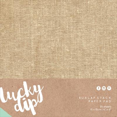 Lucky Dip Burlap Stack Paper Pad 6'X6' 20/Pkg-