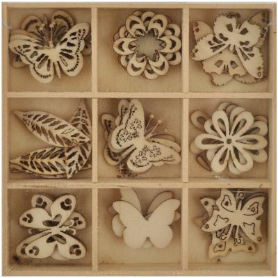 Lucky Dip Wooden Shapes 45/Pkg-Butterfly 1.25'