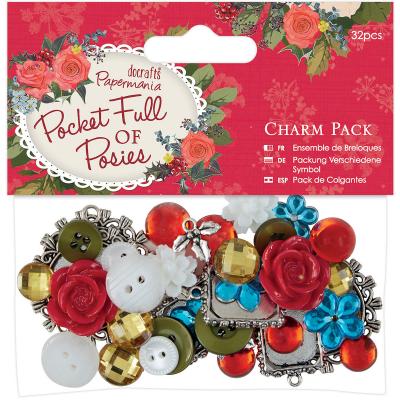 Papermania Pocket Full Of Posies Charm Pack 32/Pkg-