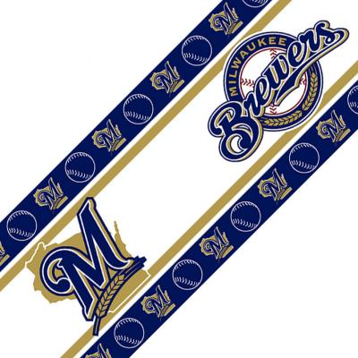 MLB Milwaukee Brewers Wall Border Self-Stick Baseball Border