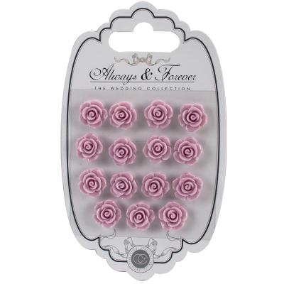 Craft Consortium Always & Forever Resin Flowers 15/Pkg-Lilac