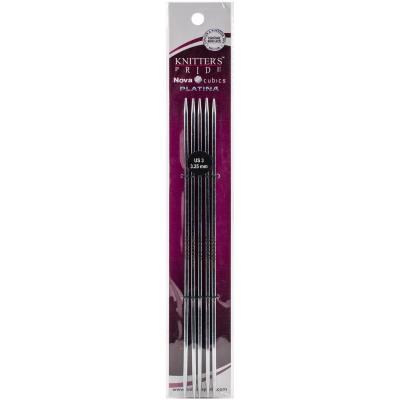 Knitters Pride-Cubics Platina Double Pointed Needles 8'-Size 3/3.25mm