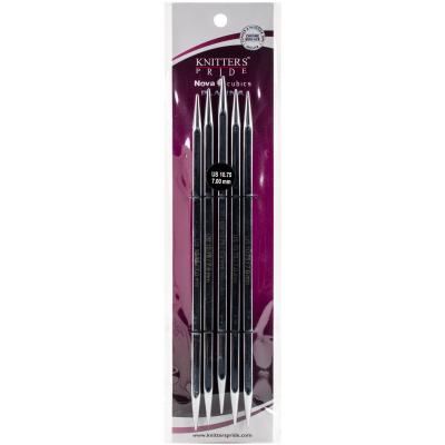 Knitters Pride-Cubics Platina Double Pointed Needles 8'-Size 10.75/7mm