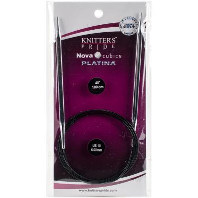 Knitters Pride-Cubics Platina Fixed Circular Needles 40'-Size 10/6mm