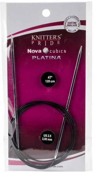 Knitters Pride-Cubics Platina Fixed Circular Needles 47'-Size 2.5/3mm
