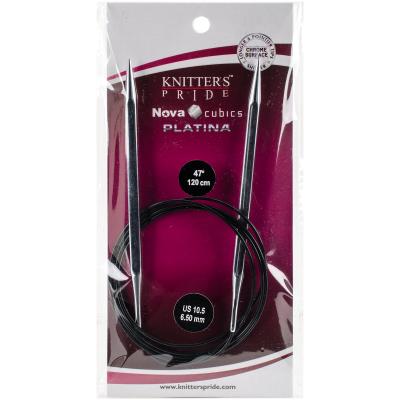 Knitters Pride-Cubics Platina Fixed Circular Needles 47'-Size 10.5/6.5mm